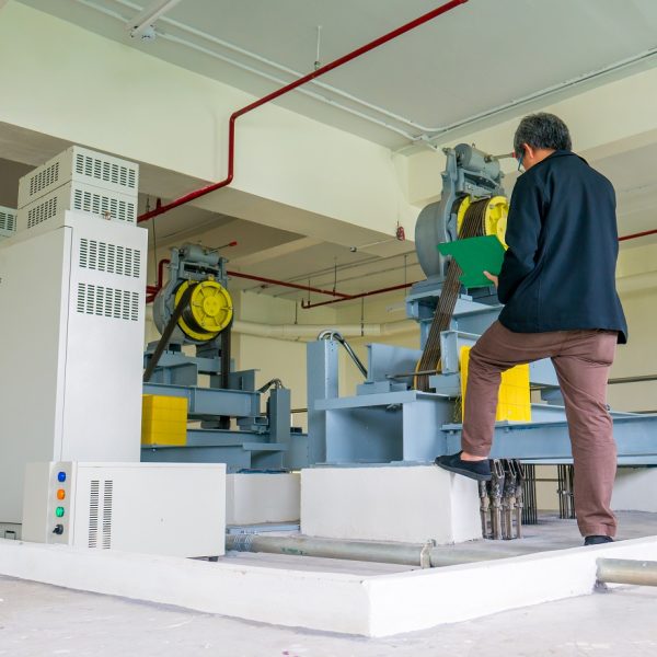 Engineer check elevator system
